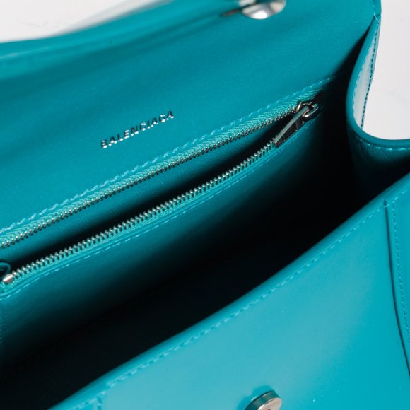 Balenciaga Hourglass Small Leather Bag in Teal - Picture 11 of 13